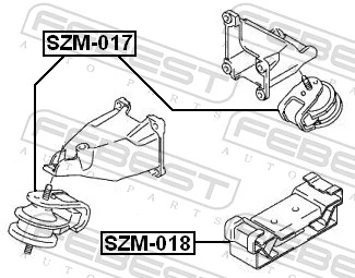 Compre Coxim (suporte) traseiro de motor Suzuki Grand Vitara 