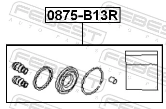 Kit de reparação de suporte do freio traseiro Subaru Outback II B12, BE, BH