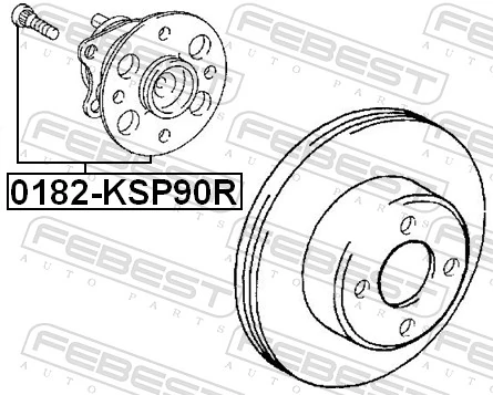 0182KSP90R Febest Cubo traseiro
