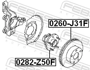0282Z50F Febest Cubo dianteiro