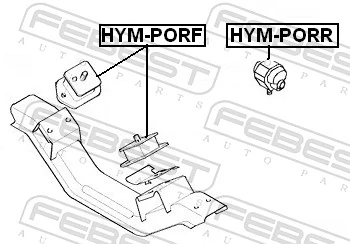 HYMPORR Febest Coxim de transmissão (suporte da caixa de mudança)
