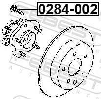 0284002 Febest Parafuso de cubo