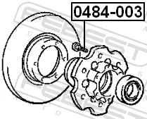 8942232000 Honda Prego de roda dianteiro