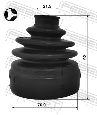 Bota de proteção interna de junta homocinética do semieixo dianteiro para KIA Sportage II JE