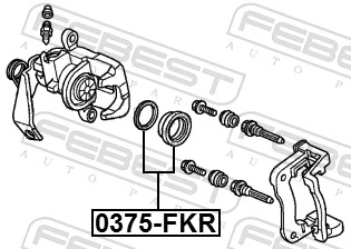  Kit de reparação de suporte do freio traseiro Honda Civic VIII hatchback (FK, FN) (2005 - 2012) VIII