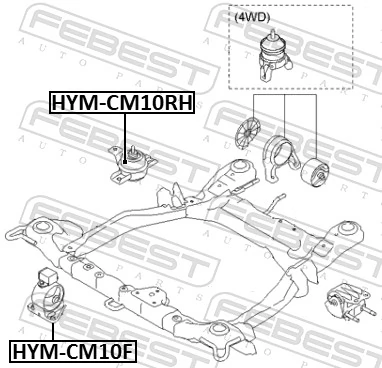 Coxim (suporte) dianteiro de motor 890457 Kamoka