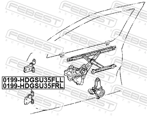 0199HDGSU35FLL Febest Gozno da porta dianteira esquerda