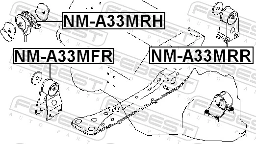 NMA33MFR Febest Coxim (suporte) dianteiro de motor