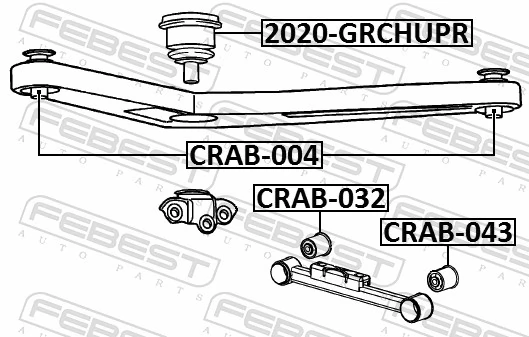 Compre 52088647AC Chrysler Suporte de esfera superior de suspensão traseira