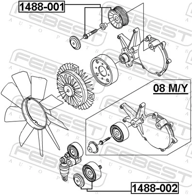 Compre 6652003170 Hyundai/Kia Rolo parasita da correia de transmissão