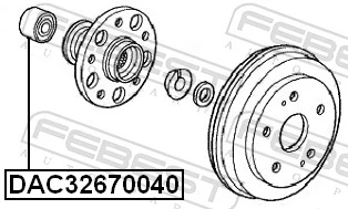 DAC3267WCS35 Koyo Rolamento de cubo traseiro