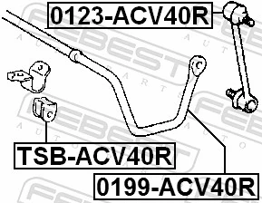 0199ACV40R Febest Estabilizador traseiro