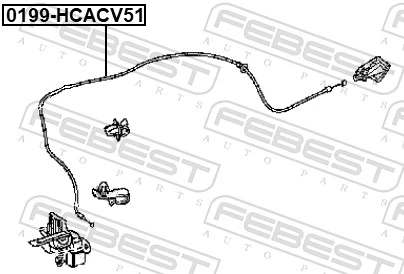 Cabo de abertura da capota para Toyota Camry VII V50