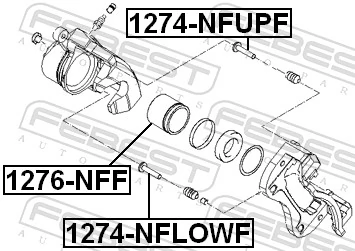 1274NFUPF Febest Guia inferior de suporte dianteiro