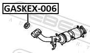 GASKEX006 Febest Vedante de tubo de admissão do silenciador