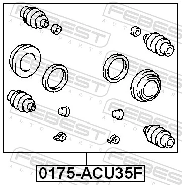 Kit de reparação de suporte do freio dianteiro Lexus RX 300/330/350/400H U3