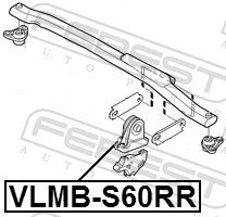 VLMBS60RR Febest Coxim (suporte) superior de motor