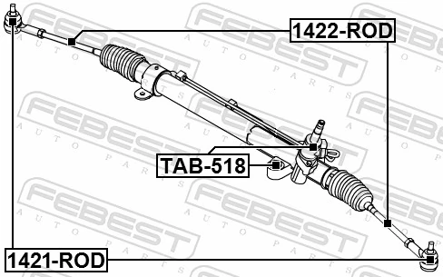 1422ROD Febest Tração de direção