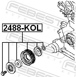  Rolo parasita da correia de transmissão Nissan Tiida hatchback (C11X) (2004 - 2014) 
