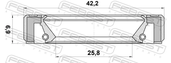 NJ779 Payen Vedação da Caixa Automática de Mudança (de árvore de saída/primária)