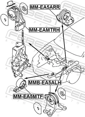MMBEA5ALH Febest Coxim (suporte) esquerdo de motor
