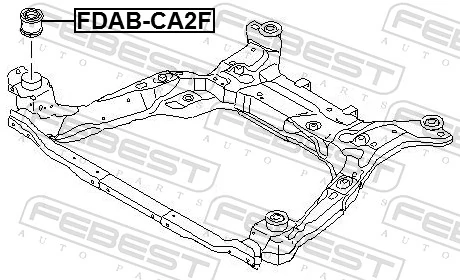 FDABCA2F Febest Bloco silencioso (coxim) de viga dianteira (de plataforma veicular)