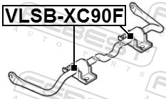 VLSBXC90F Febest Bucha de estabilizador dianteiro