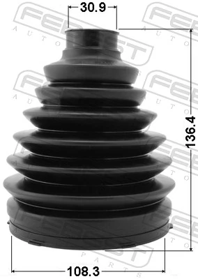 Bota de proteção externa de junta homocinética do semieixo dianteiro para Toyota Land Cruiser  J200