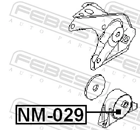 Coxim (suporte) traseiro de motor 2424031000 Renault (RVI)