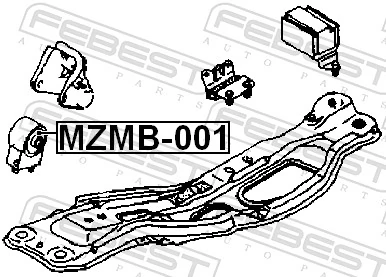 Coxim (suporte) dianteiro de motor para Mazda 626 IV GE