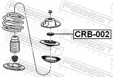 CRB002 Febest Rolamento de suporte do amortecedor dianteiro