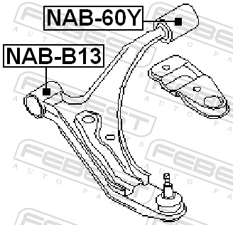 Compre Bloco silencioso dianteiro do braço oscilante inferior Nissan Sunny 2