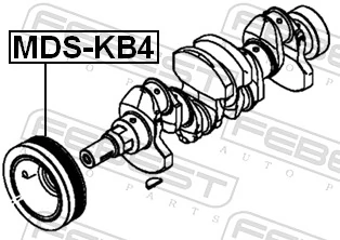  Polia de cambota Mitsubishi L 200 IV pick-up (KA, KB) (2005 - 2015) IV