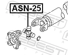 ASN25 Febest Cruzeta da junta universal traseira