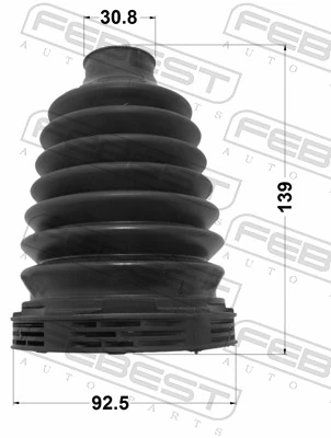 2315T5ATT Febest Bota de proteção interna esquerda de junta homocinética do semieixo dianteiro
