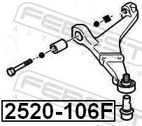 2520106F Febest Suporte de esfera inferior
