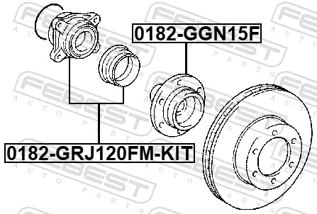  Cubo dianteiro Toyota Hilux pick-up (KUN25) (2005 - 2015) 