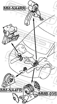 Compre MR244836 Mitsubishi Coxim (suporte) esquerdo de motor (bloco silencioso)
