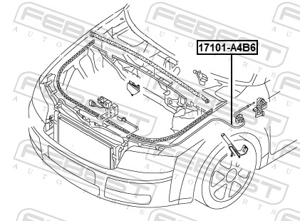 Cabo de abertura da capota para Audi A4 B6 8E2