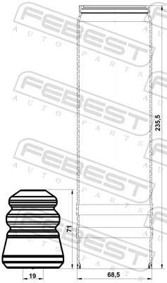 Compre Pára-choque (grade de proteção) de amortecedor traseiro + bota de proteção Opel Astra 