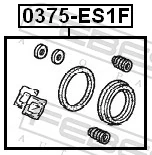 Kit de reparação de suporte do freio dianteiro para Honda Civic VI EJ9, EK3/4