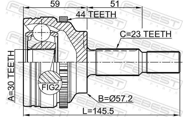 Junta homocinética externa dianteira Renault Megane I LA0, LA1