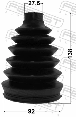 Bota de proteção externa de junta homocinética do semieixo dianteiro para Hyundai H-1 STAREX Starex A1
