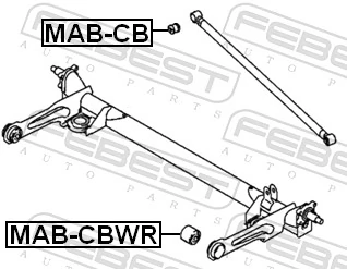 MABCBWR Febest Bloco silencioso de viga traseira (de plataforma veicular)