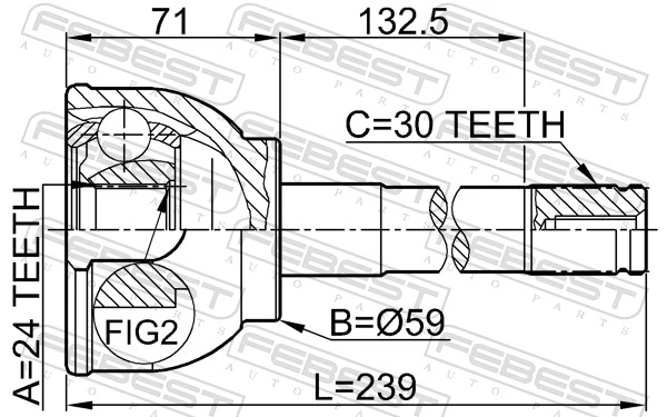 Compre Junta homocinética externa dianteira Toyota Land Cruiser 
