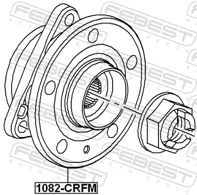 1082CRFM Febest Cubo dianteiro