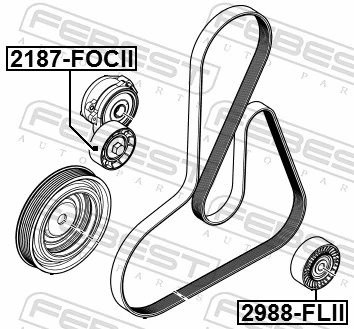  Rolo parasita da correia de transmissão Ford Mondeo IV sedan (CA2) (2007 - 2014) IV