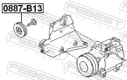 Rolo de reguladora de tensão da correia de transmissão para Subaru Legacy III BE, BH