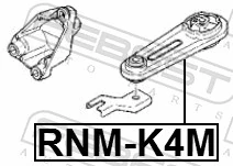 Coxim (suporte) traseiro de motor Nissan/Infiniti 8200500928