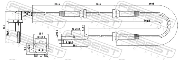 Compre Sensor dianteiro de ABS Dacia Logan 2
